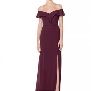 BILL LEVKOFF Bridesmaid Dress STYLE #7080 in Wine